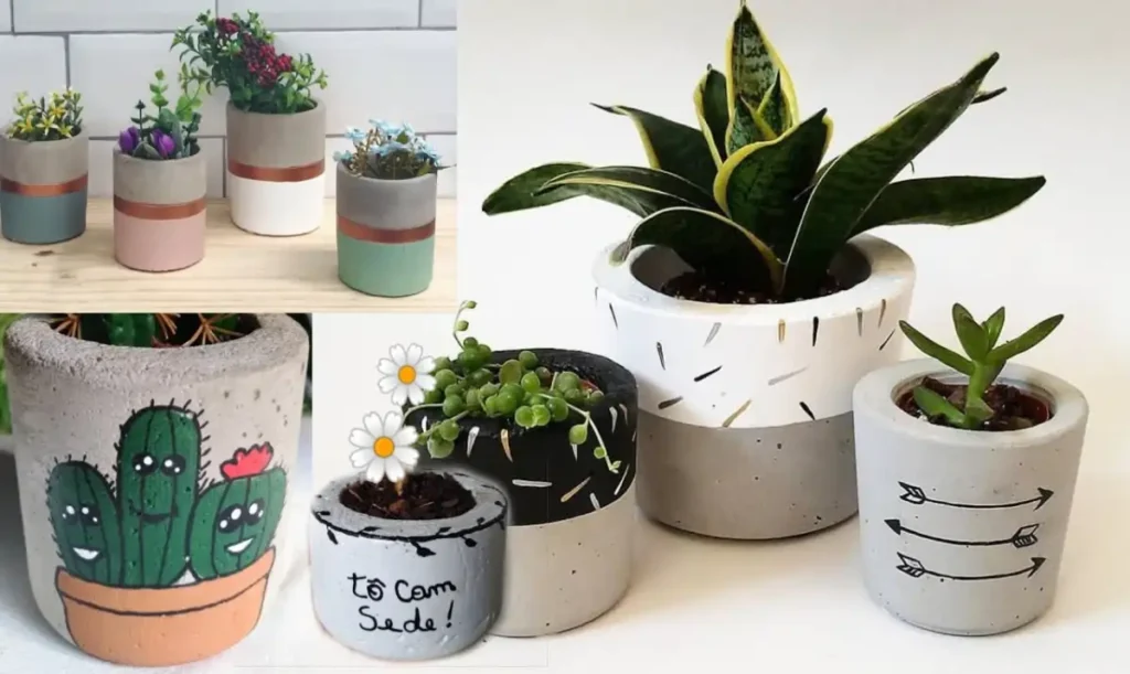 Renda extra, idéia de negócio com cimento. Artesanato criativo.