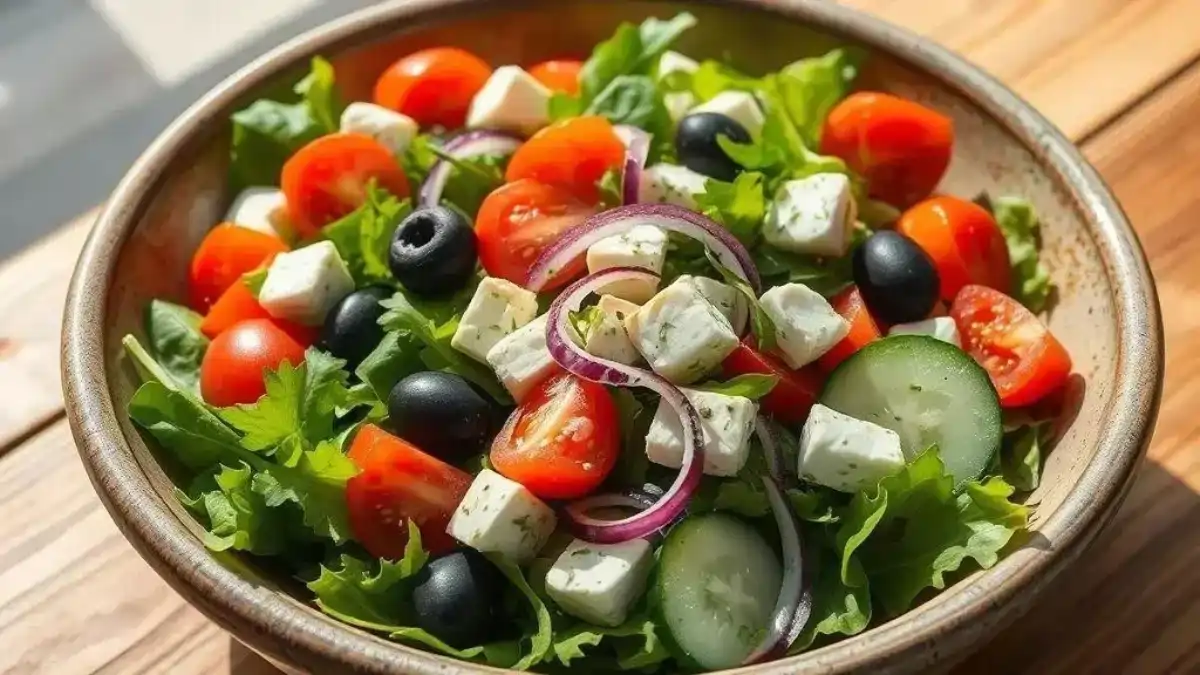 Prato com Salada detox, todas as dicas e receitas completas estão no Blog Dica Pronta.