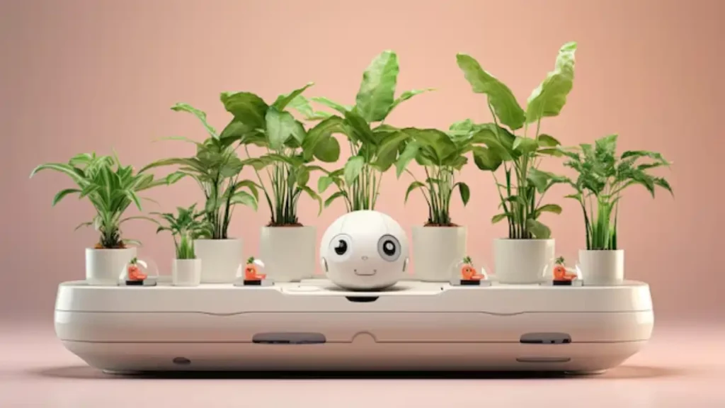 Vaso de plantas inteligente, auto irrigáveis, com plantas variadas, no blog Conversa Pronta.