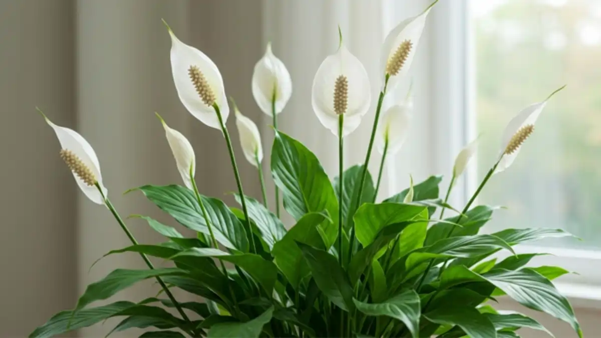 Lírio da paz, Vasos com flores imortais no blog Conversa Pronta.