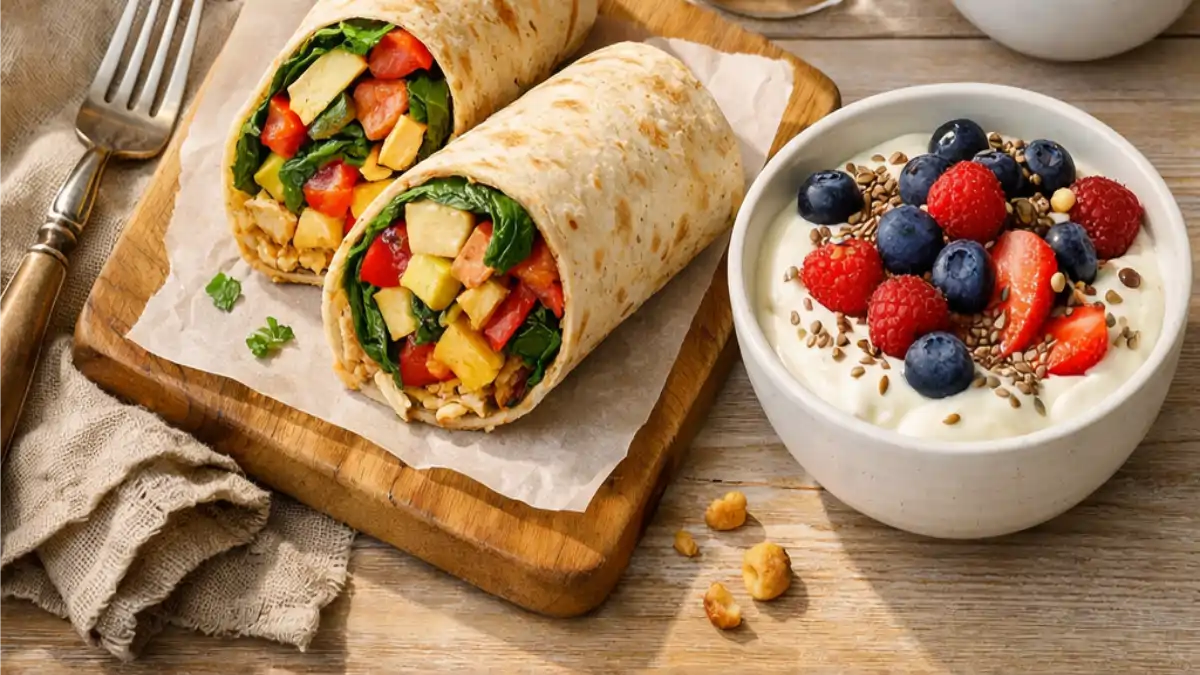 Os lanches proteicos com receitas rápidas no blog Conversa Pronta. Wrap-de-Frango.