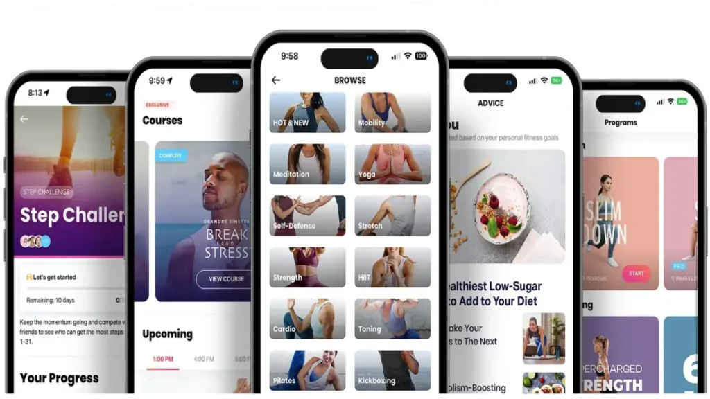 Apps gratuitos fitness, aplicativos, mostrando exercícios de fitness no blog Conversa Pronta.